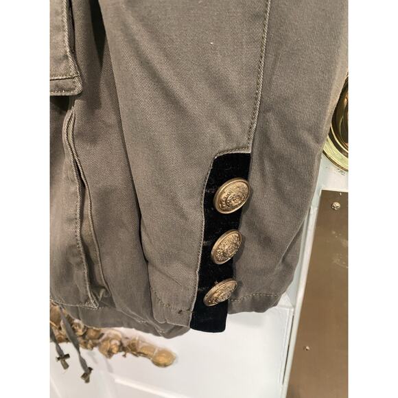 Madden NYC Jacket Olive Green Full Zip Military Style Coat women's size Large - Picture 6 of 9